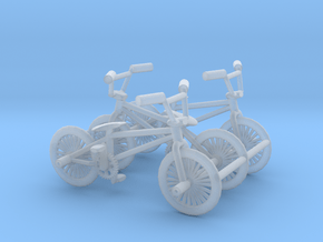 Set of 3 - BMX Bike in Clear Ultra Fine Detail Plastic