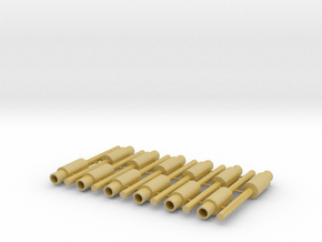 Set of 12 - JDM Type Exhaust with 2.5 mm Tip in Tan Fine Detail Plastic