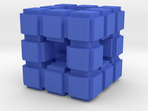 Fractal Cube VB7 in Blue Processed Versatile Plastic