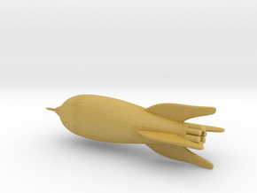 Flash Gordon Rocket Smooth in Tan Fine Detail Plastic: Small