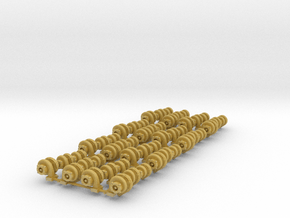 Set of 48 - Turbos in various sizes in Tan Fine Detail Plastic