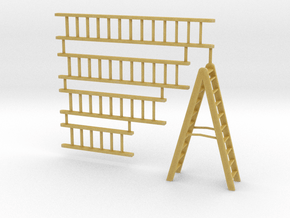 Ladder Collection in Tan Fine Detail Plastic: 1:64 - S