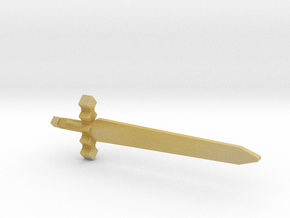 Cybercube Sword (3mm, 4mm, 5mm) in Tan Fine Detail Plastic: Large