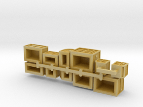 Cargo x10 cube-curve in Tan Fine Detail Plastic: 1:400