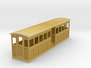 Tramway style coach (full closed) in Tan Fine Detail Plastic