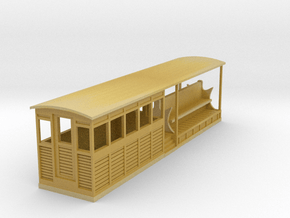 Tramway style coach (half open,harf closed) in Tan Fine Detail Plastic