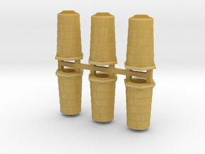 Traffic Barrels/Drums in Tan Fine Detail Plastic: 1:144