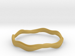 Ima Wave Bangle - Bracelet in Tan Fine Detail Plastic: Medium