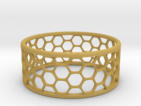 Hexagonal Ring in Clear Ultra Fine Detail Plastic: 1.75 / -