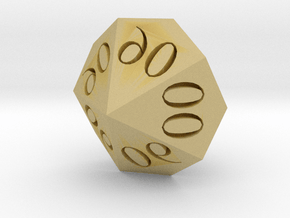 Lucky Dragon Dice! in Tan Fine Detail Plastic: d00