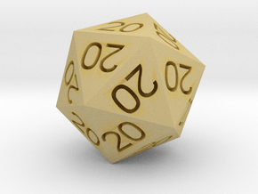 Lucky Dragon Dice! in Tan Fine Detail Plastic: d20