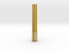 Betonmast 5m achteckig, hohl, DDR, 1:45, 4 Stück in Tan Fine Detail Plastic