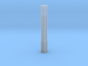 Betonmast 5m achteckig, hohl, DDR, 1:45, 4 Stück in Clear Ultra Fine Detail Plastic