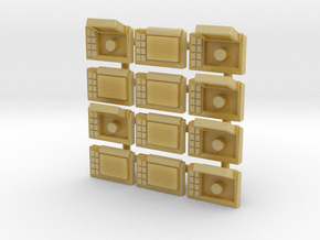 Wrist Comms, Square (5mm) in Tan Fine Detail Plastic: Large