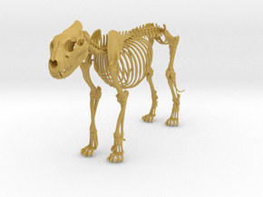 Lion Skeleton Sculpture in Tan Fine Detail Plastic