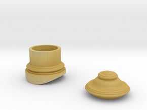 Small Fluted Sand Dome in Tan Fine Detail Plastic: 1:20
