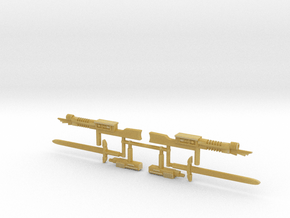 BSG Cylon Weapons (3mm, 4mm, 5mm) in Tan Fine Detail Plastic: Small