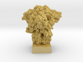 SARS-CoV-2 Spike Glyocoprotein 'Closed' 6VXX-v2 in Tan Fine Detail Plastic: Extra Small