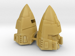 Tetrajet pointy heads (Set of 2) in Tan Fine Detail Plastic