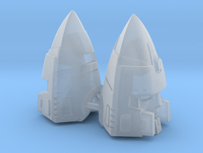 Tetrajet pointy heads (Set of 2) in Clear Ultra Fine Detail Plastic