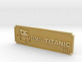 Titanic Name Plate in Tan Fine Detail Plastic