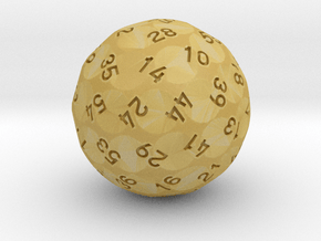 d59 Sphere Dice (v1) in Tan Fine Detail Plastic: Extra Small