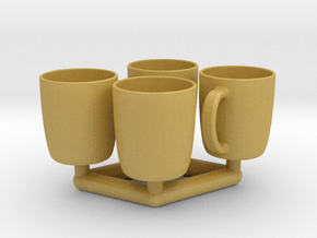 Cup 4x in Tan Fine Detail Plastic: 1:50