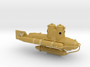 Bathyscaph submarine in Tan Fine Detail Plastic: 1:45