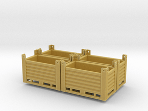 Steel container 4x in Tan Fine Detail Plastic: 1:50