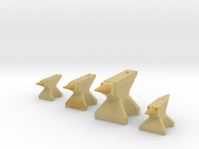 Anvils, Assortment of 4 in Clear Ultra Fine Detail Plastic: 1:20