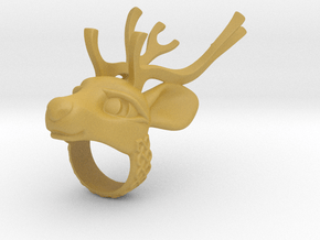 Deer Ring (all sizes) in Tan Fine Detail Plastic: 5 / 49
