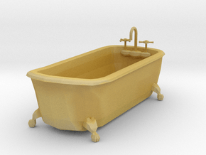 Miniature Dollhouse Clawfoot Bathtub in Tan Fine Detail Plastic: 1:12