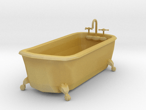 Miniature Dollhouse Clawfoot Bathtub in Clear Ultra Fine Detail Plastic: 1:18