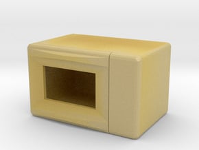Miniature Dollhouse Microwave in Tan Fine Detail Plastic: 1:24