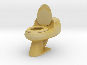 Miniature Dollhouse Toilet in Tan Fine Detail Plastic: 1:12