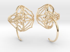 Lotus size 10 g (2.5mm) in 14k Gold Plated Brass