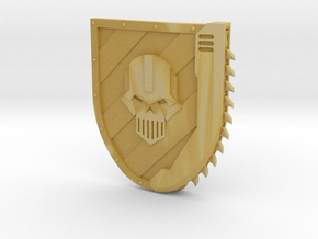 Right-handed Chainshield (Steel Skull design) in Tan Fine Detail Plastic: Small