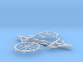 1:35 scale Age of Sail Ship's Wheel in Clear Ultra Fine Detail Plastic