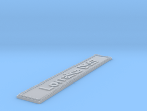 Nameplate Lorraine D657 in Clear Ultra Fine Detail Plastic