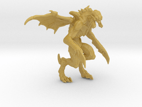 Demon Gargoyle miniature model fantasy games dnd in Tan Fine Detail Plastic