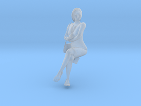 Woman sitting (N scale figure) in Clear Ultra Fine Detail Plastic