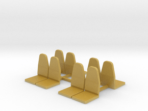 Schwarzkopf rollercoaster seats (4 pcs) in Tan Fine Detail Plastic: 1:87 - HO