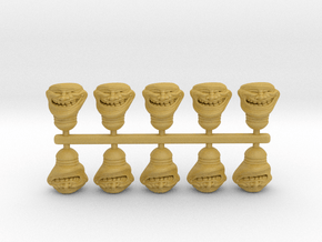 Trollface heads set models for miniature games rpg in Tan Fine Detail Plastic: Small
