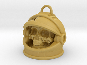 Astronaut Skull in Clear Ultra Fine Detail Plastic: Small