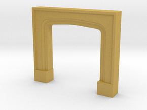 Wall Inset Tudor Fireplace in Tan Fine Detail Plastic: 1:12