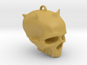skull earring in Tan Fine Detail Plastic: Large