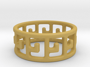 Pictogram Ring All Sizes in Tan Fine Detail Plastic: 4.5 / 47.75