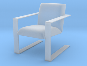 Miniature Luxury Modern Accent Chair in Clear Ultra Fine Detail Plastic
