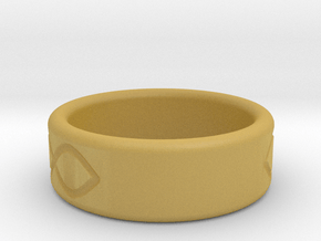  Comfy, infinity-pattern wide 3D-printed ring in Tan Fine Detail Plastic: 7 / 54