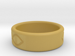  Comfy, infinity-pattern wide 3D-printed ring in Clear Ultra Fine Detail Plastic: 7.75 / 55.875